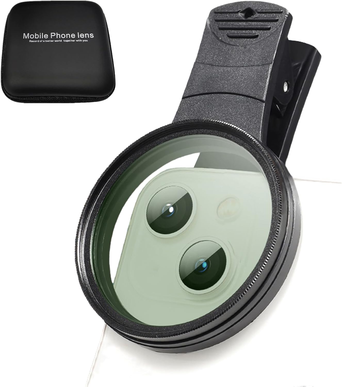 EMVANV 52mm Clip-on CPL Phone Camera Lens Filter, Phone Lens Filter Kit, Universal CPL Filter Compatible with iPhoneSamsung/Android Smartphones(Size:52mm)