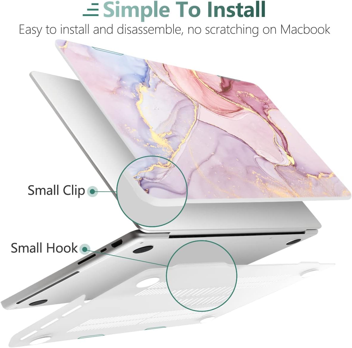 DONGKE for M4 MacBook Pro 16 Inch Case 2024 2023 2021 A3403 A3186 M3 A2991 M2 A2780 M1 A2485 Pro/Max Chip, Plastic Hard Shell Case & Keyboard Cover for Mac Pro 16 with Touch ID, Marble X256