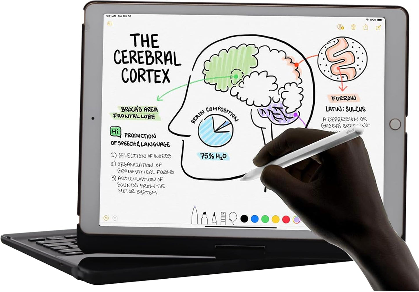 iPad pro 12.9 case with Keyboard 2017 2nd 2015 1st Generation, 360 Rotatable Wireless Folio 180 Swivel Stand Hard Cover Auto Sleep Wake up