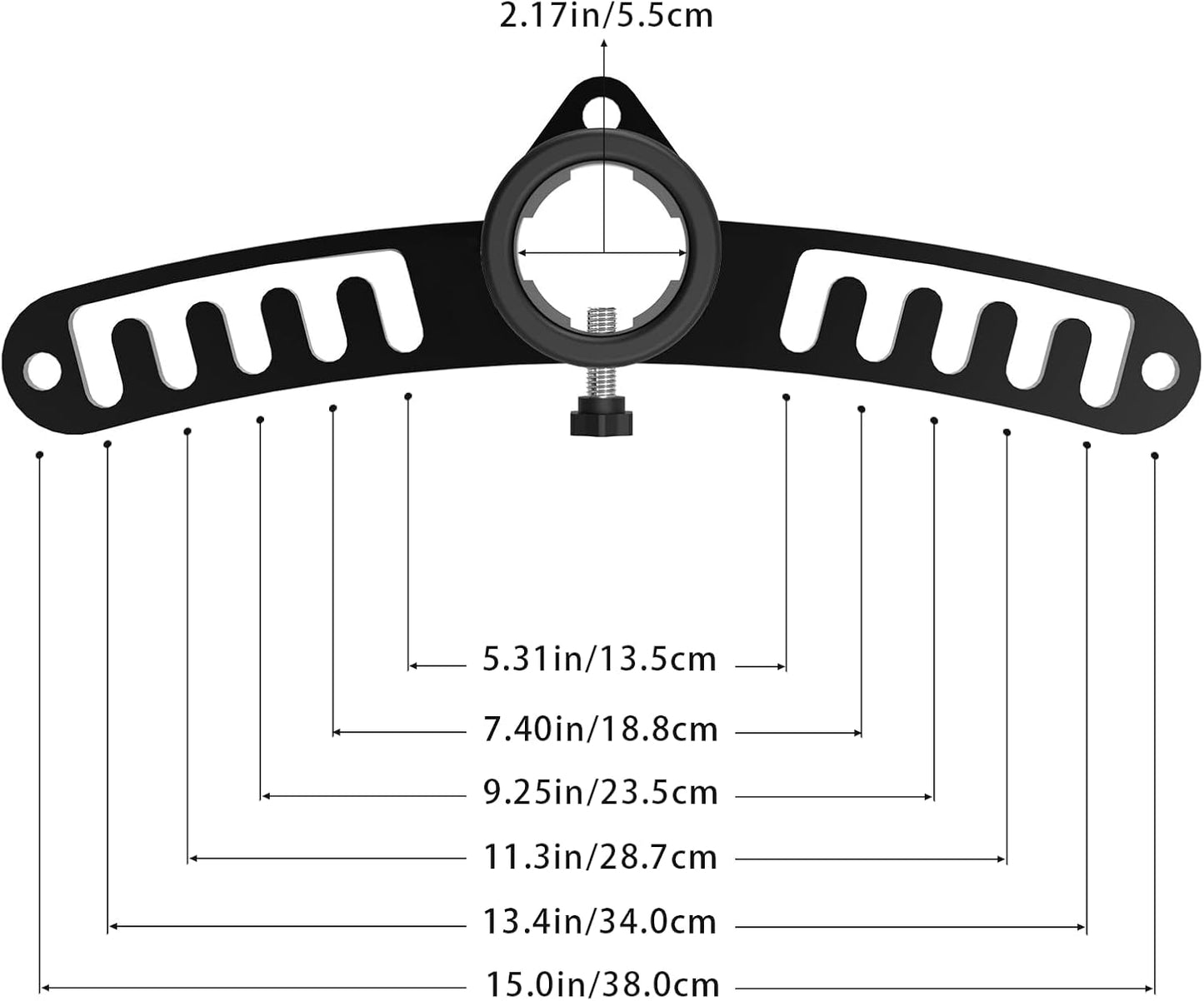 Double to Single Adaptor Plate for Cable Pulley Machines Durable Solid Stainless Steel with 3 Carabiners Suitable for Dual Cable Machines LAT Pulldown, Shoulder & Biceps Exercises