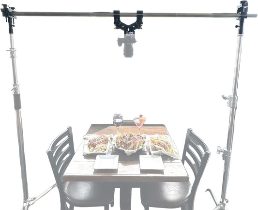 Glide Gear OH 75 Overhead Mount – DSLR, Smartphone – 6ft Adjustable Pole, Top-Down Rig, 15lb Capacity, Aluminum Build