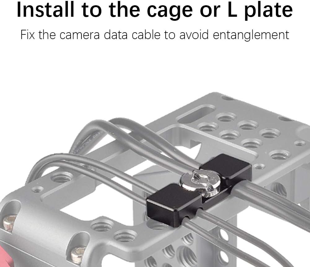Camera Cage Cable Clamp - Portable Cage Fitting Wire Clip - Accessories Fixed Clip - 1/4 Inch Universal Lightweight Mounting