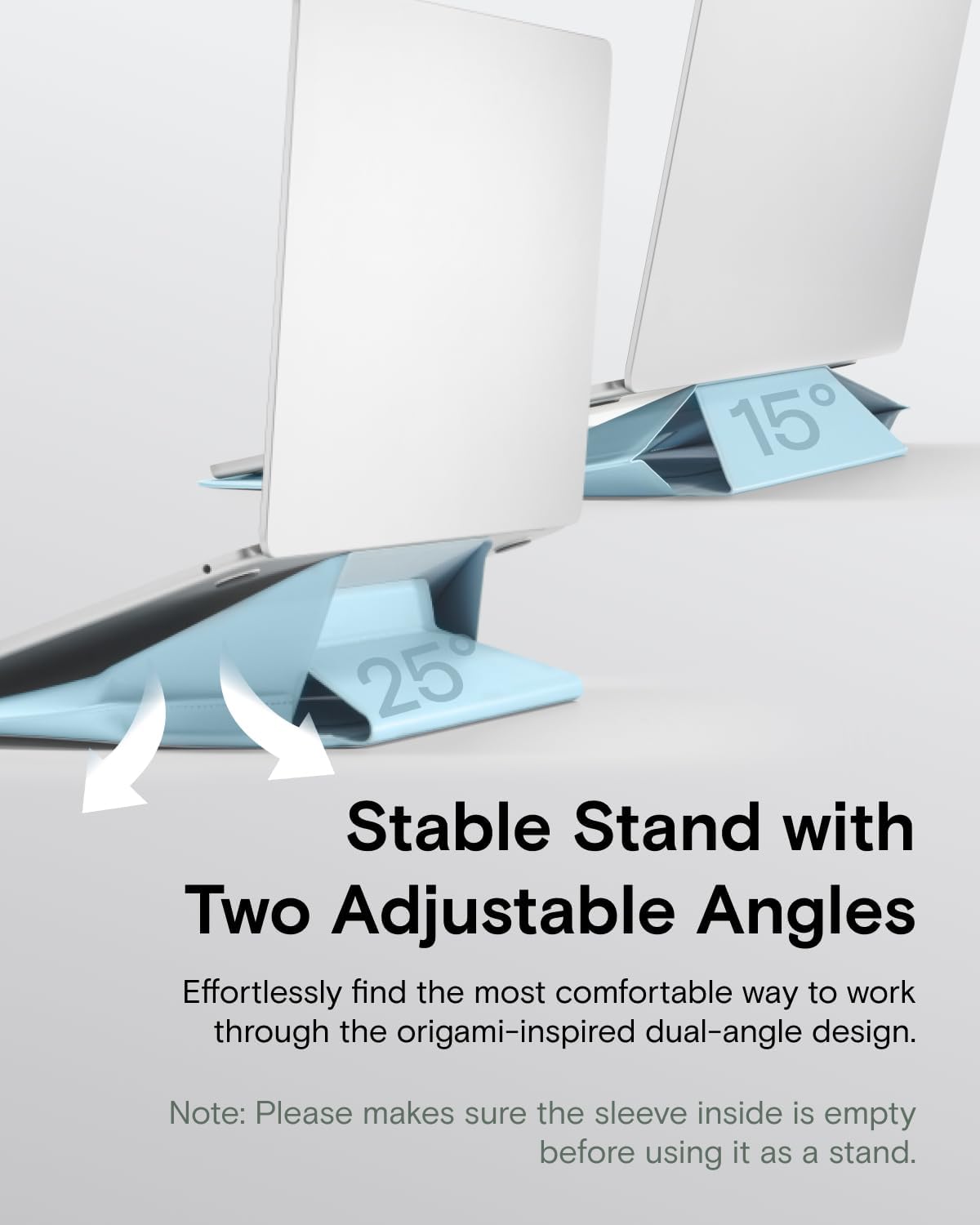 MOFT Laptop Carry Sleeve, 2-in-1 Laptop Bag & Stand for 15"-16" MacBook Air/Pro & Dell/HP/Lenovo/Asus, Stylish Slim Computer Sleeve Bag with Expandable Storage for Computer Accessories, Soothing Mist