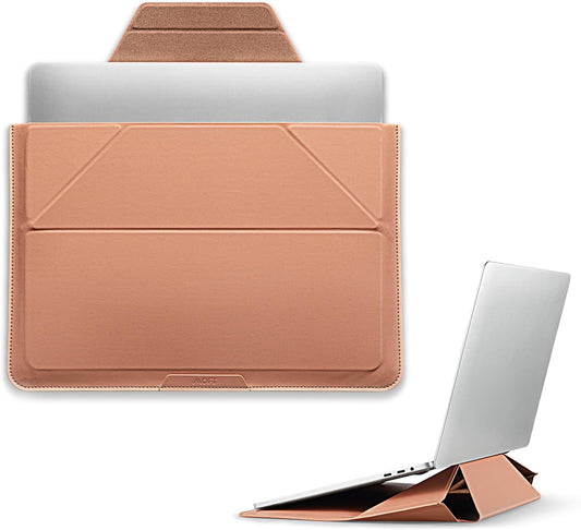 MOFT Laptop Carry Sleeve, 2-in-1 Laptop Bag & Stand for 15"-16" MacBook Air/Pro & Dell/HP/Lenovo/Asus, Stylish Slim Computer Sleeve Bag with Expandable Storage for Computer Accessories, Class Nude