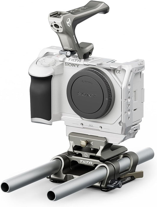 Tilta Camera Cage for ZV-E1 Pro Kit | Includes NATO Top Handle, Cooling System, Rod, LWS Baseplate | Cold Shoe, NATO Rail, M3 and 1/4""-20 Threads Mounts | Silver