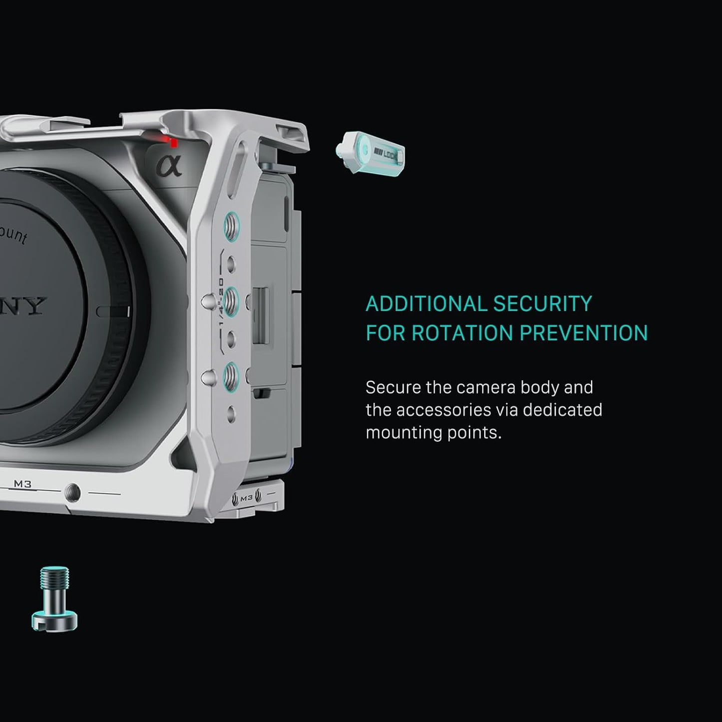 Tilta Camera Cage for ZV-E1 Pro Kit | Includes NATO Top Handle, Cooling System, Rod, LWS Baseplate | Cold Shoe, NATO Rail, M3 and 1/4""-20 Threads Mounts | Silver