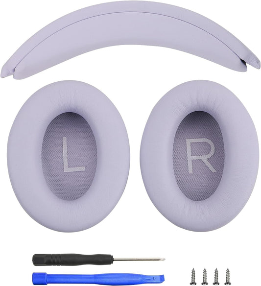 Ear Cushions and Headband Cushion Foam for Bose QuietComfort 35 45 (QC35 QC45) Headphones Accessories Easy to Install (Purple)