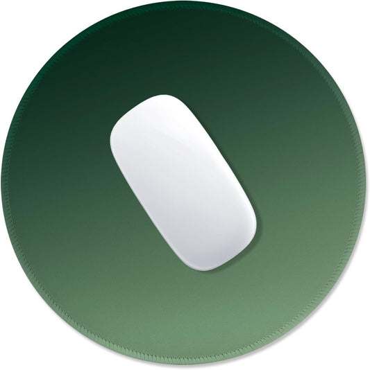 ITNRSIIET Mouse Pad Non-Slip Rubber Base Smooth Surface Stitched Edges Waterproof Durable Compatible with All Mice for Office & Gaming, Desk Accessory, Diameter 8.7 inch, Forest Gradient