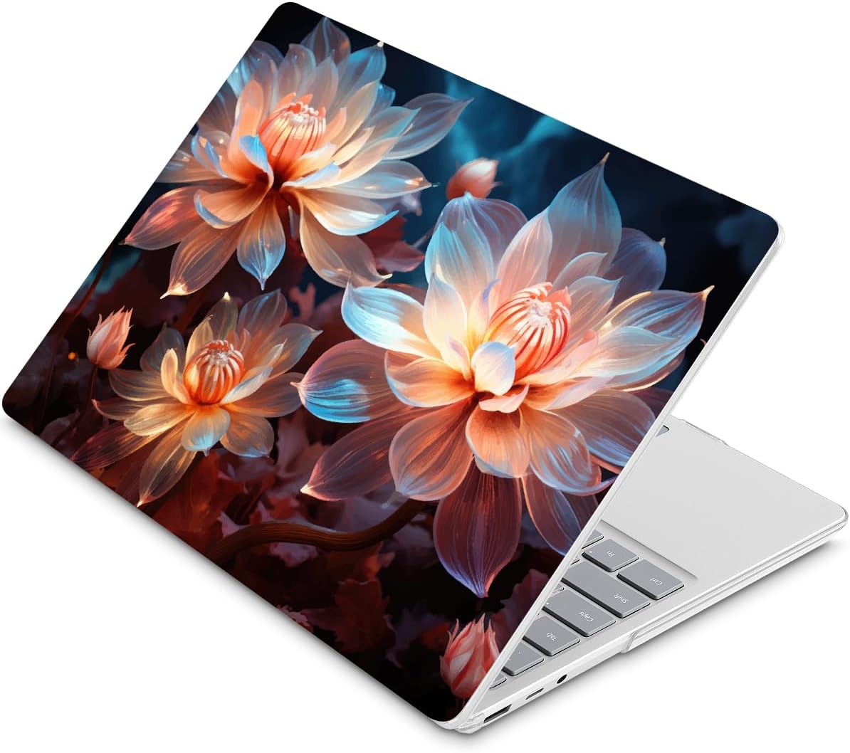 Tuiklol Case for 15 Inch Microsoft Surface Laptop 5/4/3 2022-2020, Model 1979/1953/1872/1873 Hard Shell Cover, Keyboard Cover+Screen Protector+Dust Plugs,Luminescent Flowers