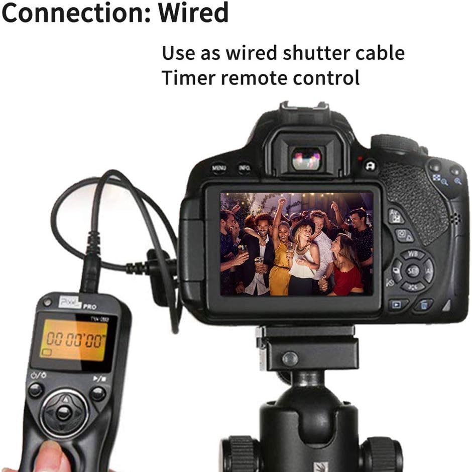 Wireless Shutter Release Compatible for Nikon, PIXEL 2.4G Remote Shutter Release Cable Wireless Timer Remote Control DC0/DC2 Compatible for Nikon D850 D750 D610 D5300 D3300 D7500 D1 D2 D3