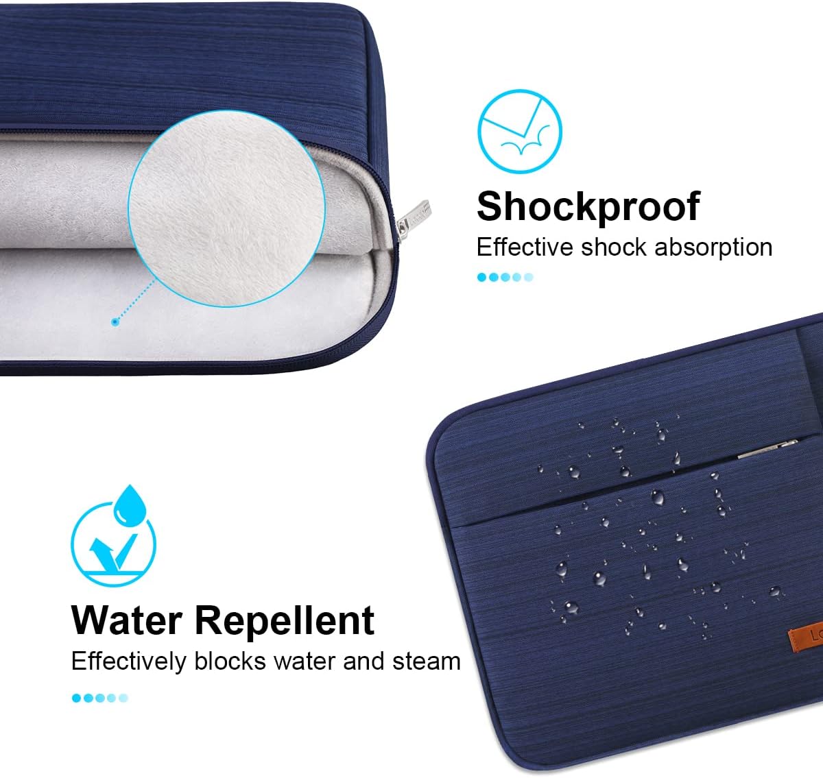 Lacdo Chromebook Case 11 Inch Laptop Sleeve for 11 Inch Acer HP Lenovo Dell Samsung ASUS Chromebook Spin 3 11, 13 inch New Surface Pro 11 Copilot+PC / 10 9 8 X, 11.6" MacBook Air Computer Bag, Blue