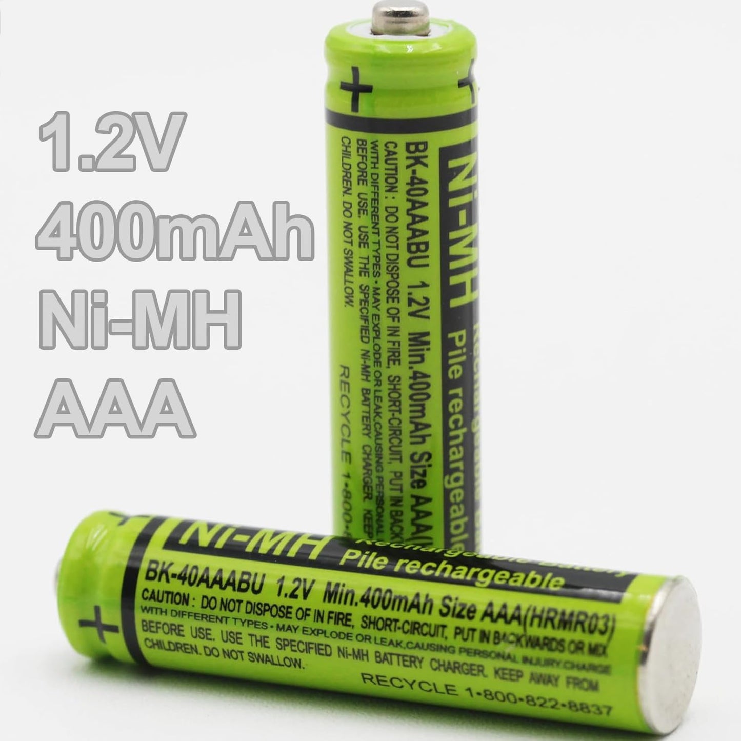 2 BK-40AAABU 1.2V 400mAh Battery Packs for Panasonic BK40AAABU Highpower Corun Cordless Phone
