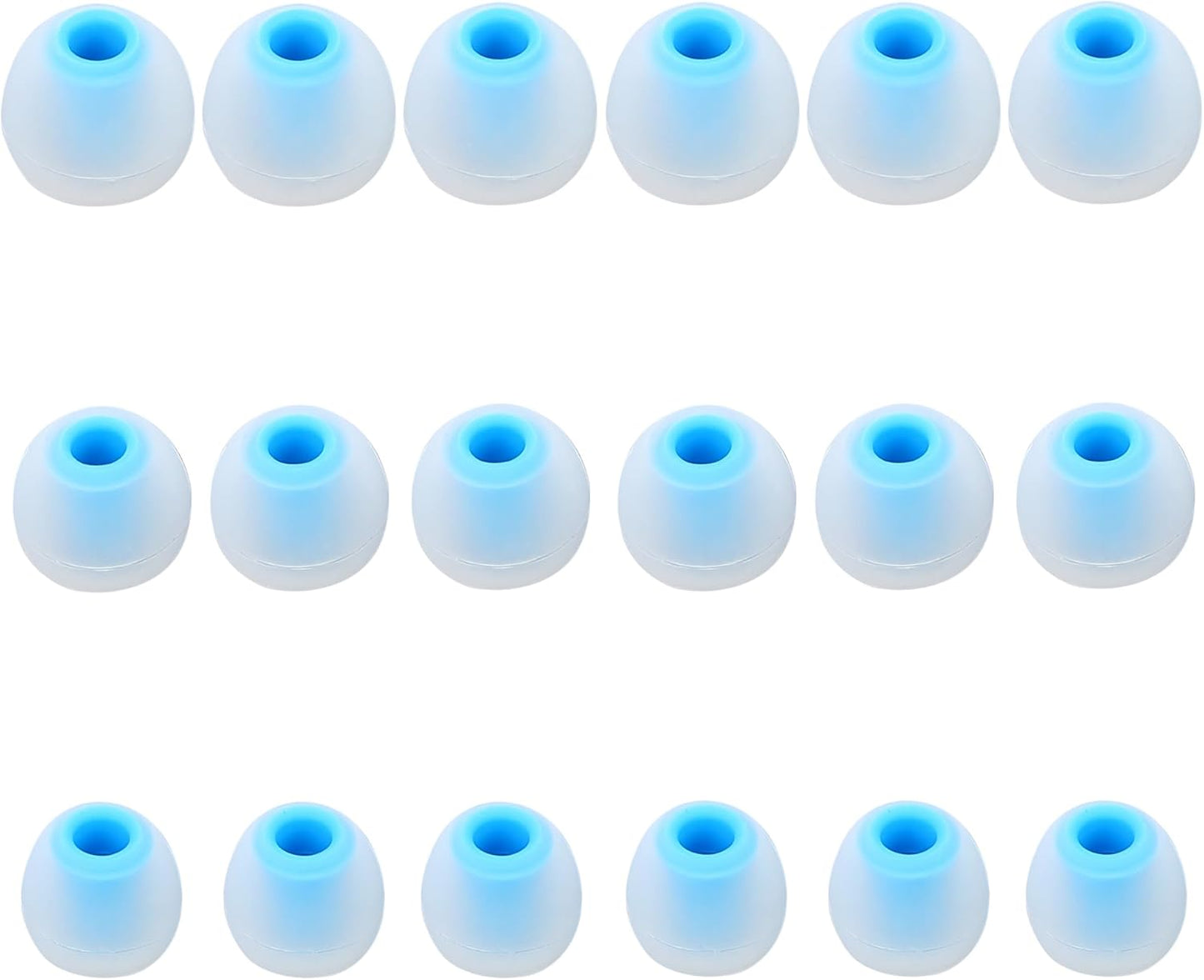 Earbud Replacement Tips Silicone Earbud Tips Ear Tips Fit Most in-Ear Earbuds(Inner Hole 3.8mm -5.1mm) Headphone Earbud Rubber Tips9 Pairs S M L