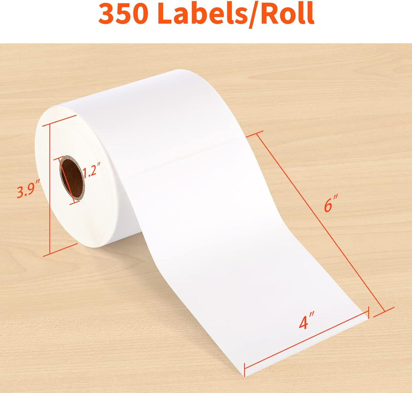 JADENS 4x6 Thermal Labels - 350 Labels, Compatible with Rollo, Brother, Zebra and Most Thermal Printer, Perforated, Commercial Grade, Doesn't Compatible with Dymo