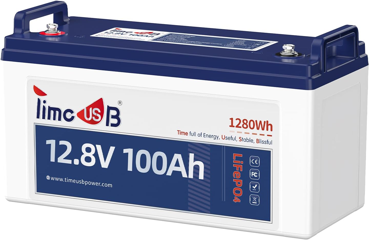 12V 100Ah LiFePO4 Battery, 4000+ Deep Cycle Lithium Battery, Built-in 100A BMS, Ideal for Trolling Motor, RV, Solar Panel Systems, and Off-Grid Power Solutions