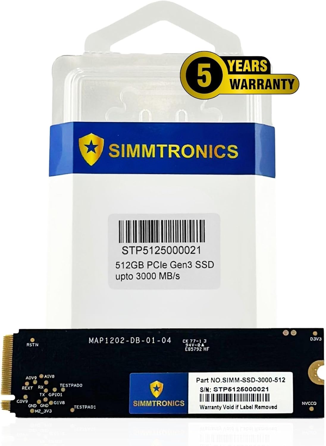 512GB PCIe 3.0 NVMe M.2 SSD | Up to 3500/3000MB/s Read/Write | DRAM Cache & 3D TLC NAND | Internal Solid State Drive | Compatible with Laptops & Desktops | 5-Year Warranty