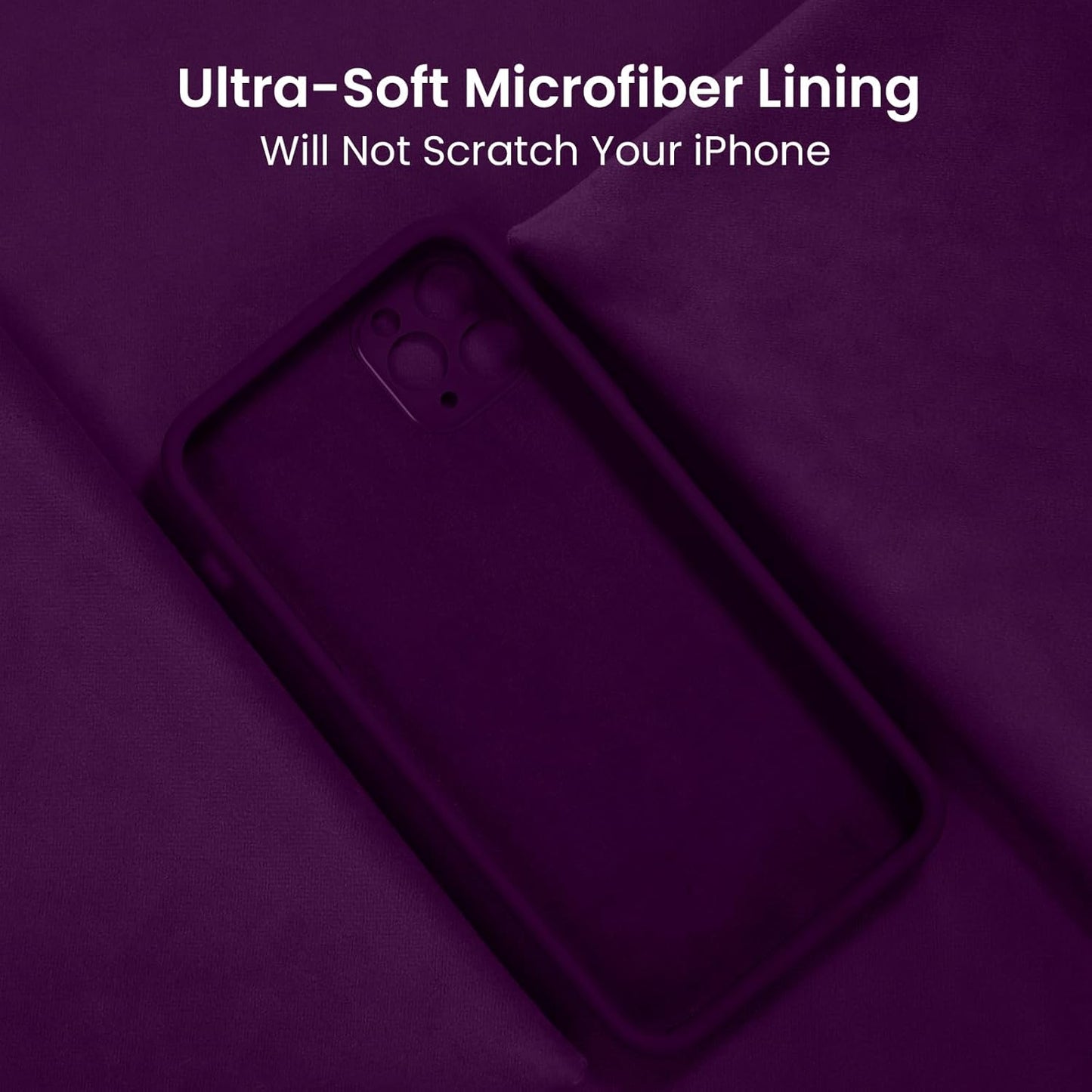 FireNova Designed for iPhone 13 Pro Case, Silicone Upgraded [Camera Protection] Phone Case with [2 Screen Protectors], Soft Anti-Scratch Microfiber Lining Inside, 6.1 inch, Wine Red