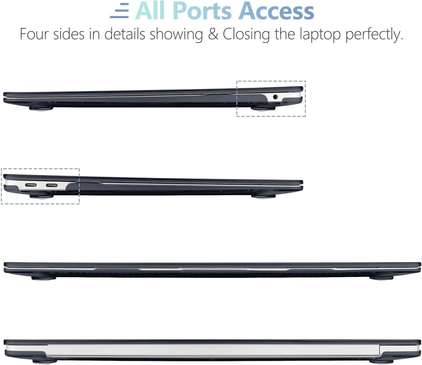 MEEgoodo for MacBook Air 13.3 inch Case 2021 2020 2019 2018 A2337 M1 A2179 A1932, Laptop Shell for MacBook Air M1 with Keyboard Webcam Cover & Trackpad Film & Type C Adapter,Tree Rings