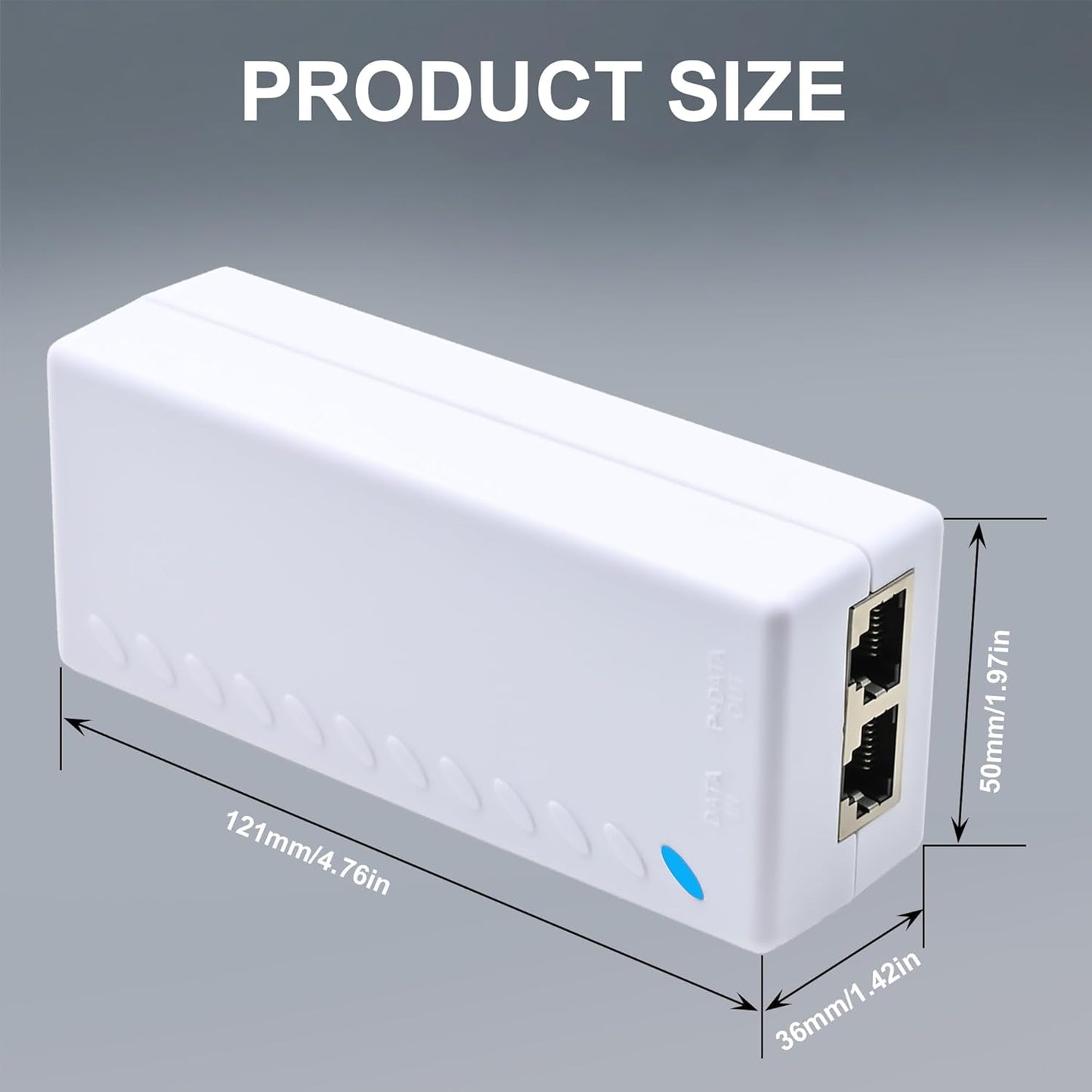 Gigabit PoE+ Injector – Converts Non-PoE to PoE+ (802.3af/at), 30W Power, Plug & Play, Up to 328ft (100m) Range, White – Ideal for IP Cameras, VoIP Phones & More