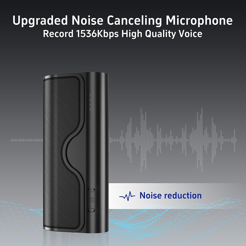 128G Magnetic Voice Recorder with Really AI-Intelligent Triple Noise Reduction,35 Days Continuous Recording Device,Voice Activated Audio Recorder,Digital Voice Recorder Meetings/Interviews/Classroom