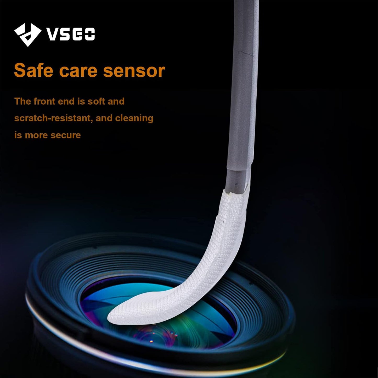VSGO VS-S03E Full Frame Sensor Cleaning Kit, 12pcs Sensor Swabs & 10ml Cleaner, Compatible with Sony, Nikon, Canon FF CCD CMOS