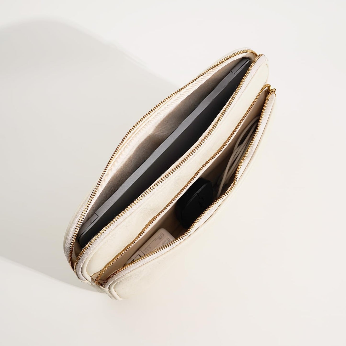 Laptop Sleeve Bag 15 Inch Compatible with MacBook Air 15, MacBook Pro 15 A1990 A1707, Surface Laptop 15, New Dell XPS 15 Color Cream