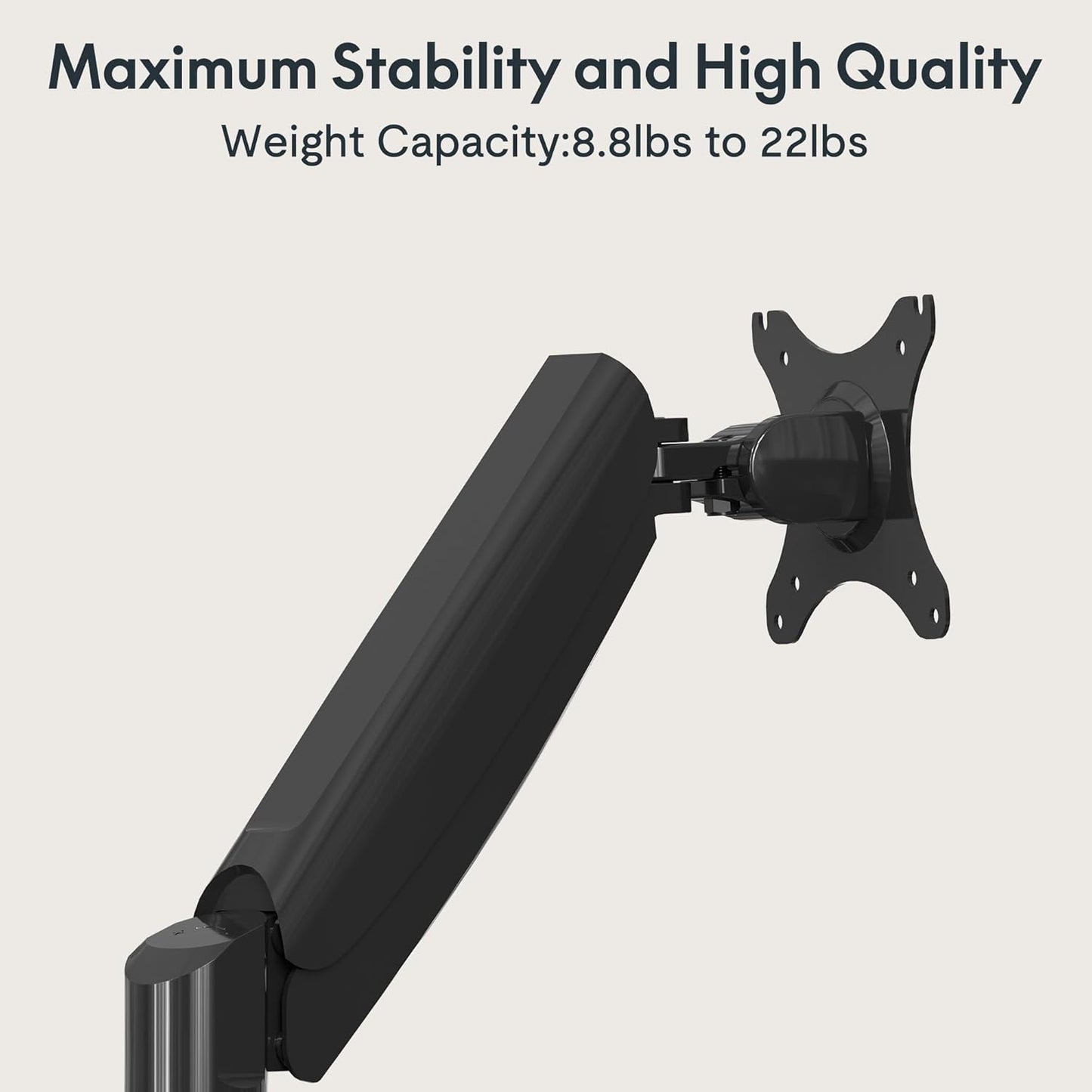 FlexiSpot Dual Monitor Stand for Desk Adjustable Spring Monitor Arm Desk Mount Hold up to 3.3 to 11lbs Vesa Dual Monitor Mount with C Clamp for 10 to 27 Inch Computer Screens