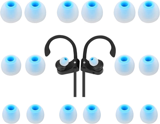 Earbud Tips Ear Bud Tips Soft Anti Slip Washable and Reusable Silicone Replacement Earbud Tips Fit Most in-Ear Earbuds(Inner Hole 3.8mm -5.1mm) 18pcs S M L