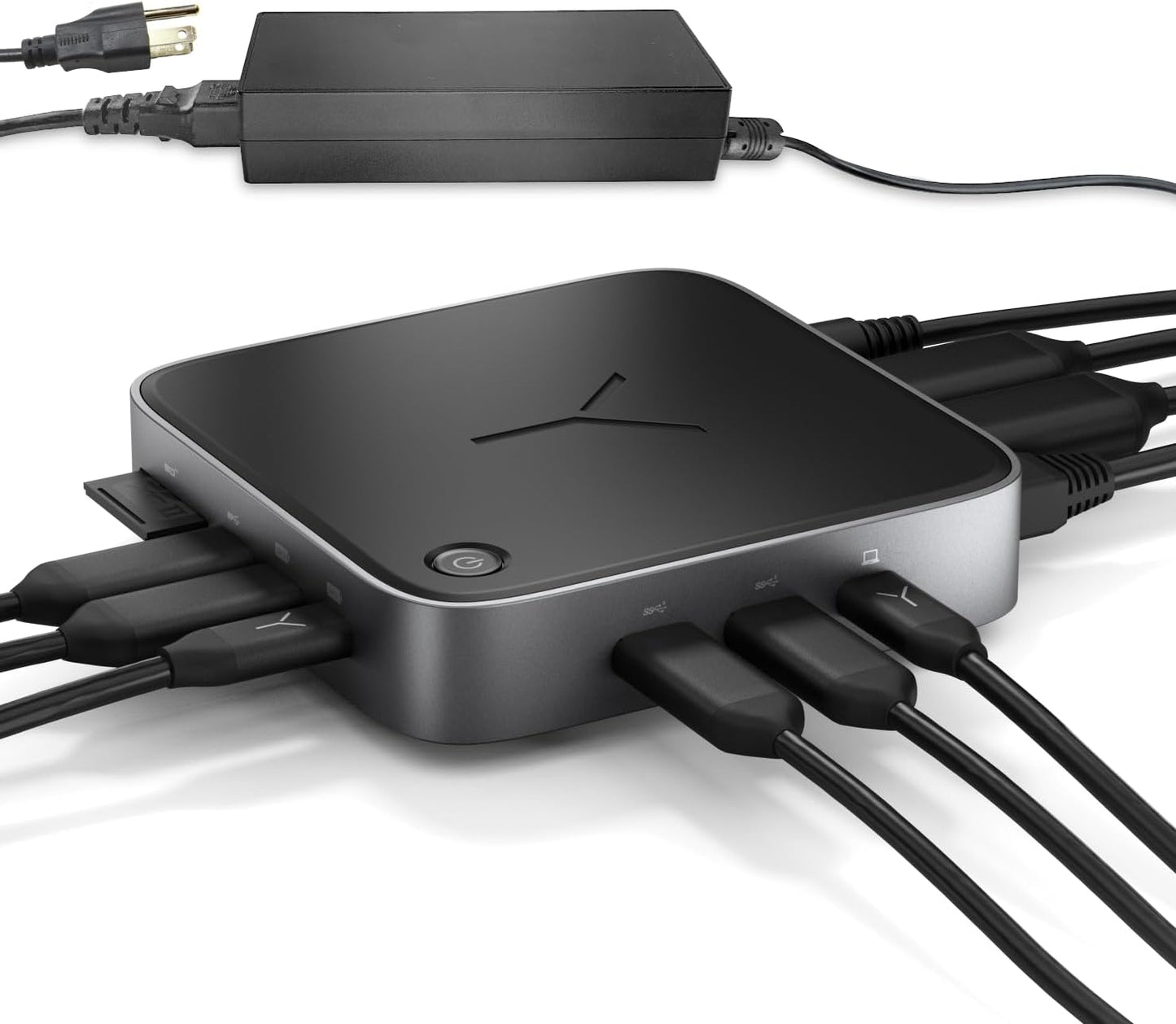 Brydge Stone CORE Powered Charging Docking Station – 10 Ports, 100W PD, Dual Monitor Docking Station, 4K60Hz, 8K HDMI, SD 4.0, USB-A & USB-C, Ethernet – Windows & MacOS Compatible Laptop