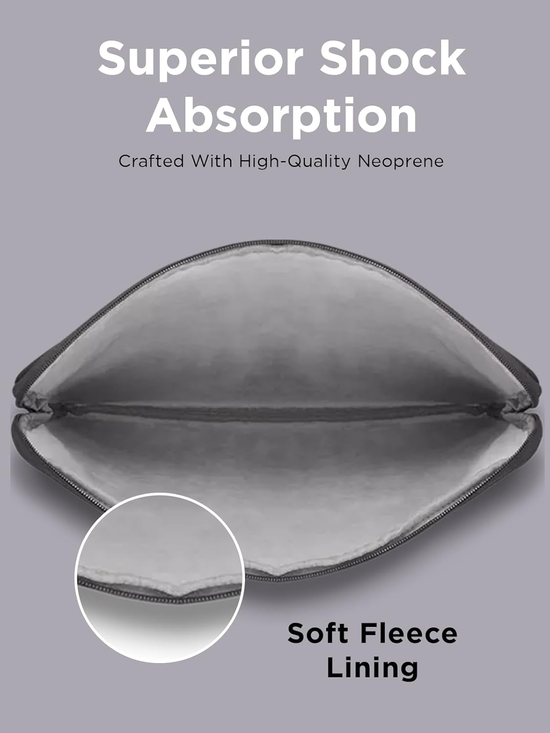 Lenovo Basic Laptop Sleeve 11 Inch Notebook/Tablet Compatible with MacBook Air/Pro Neoprene Material - Soft Fleece Lining - Zippered Top Opening - Black