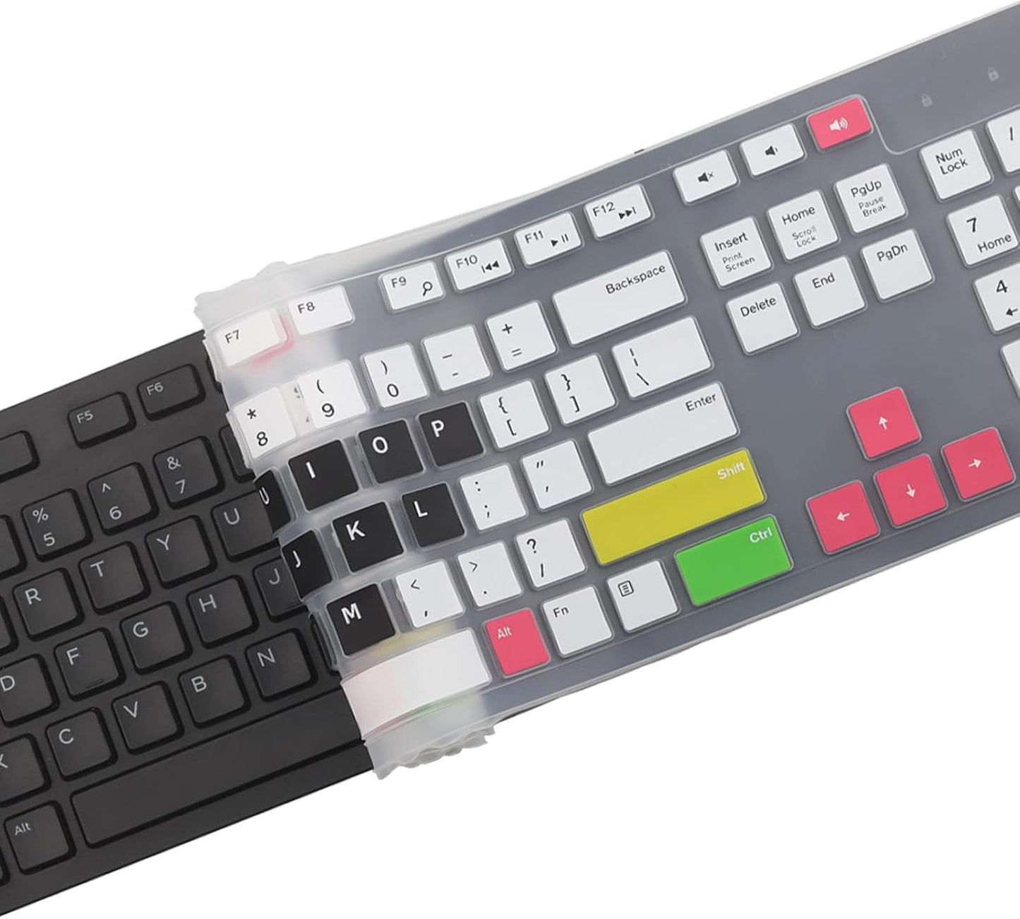 Keyboard Cover Skin for Dell KM636 KB216 KB216t KB216d KB216p Wired & Wireless Keyboard, Dell Optiplex 5250 3050 3240 5460 7450 7050, Dell Inspiron Desktop 24" 27" 5400 5490 7700 7790 3475 3670 3477