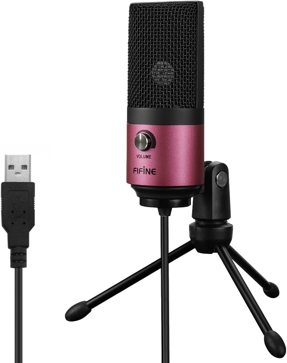 FIFINE USB Podcast Condenser Microphone Recording On Laptop, No Need Sound Card Interface and Phantom Power-K669