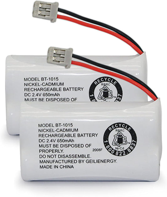 GEILIENERGY BT-1015 BT1015 Battery Compatible for Uniden BT1007 BT-1007 BT904 BT-904 BBTY0651101 BBTY0460001 BBTY0510001 BBTY0624001 BBTY0700001 HHR-P506, HHR-P506A Cordless Phone(2-Pack)