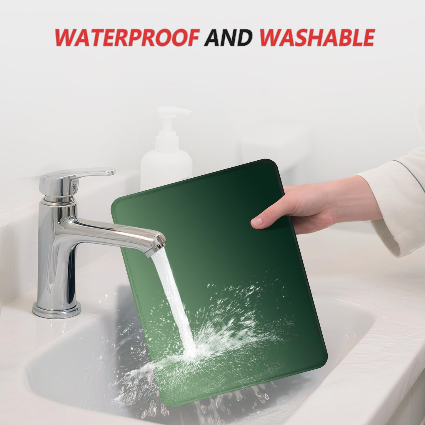 ITNRSIIET Mouse Pad Non-Slip Rubber Base Smooth Surface Stitched Edges Waterproof Durable Compatible with All Mice for Office & Gaming, Desk Accessory, 10.2x8.3x0.12 inch, Forest Gradient