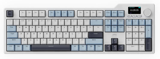 DAIDAI×AJAZZ AK35I V3 Full Size Hot Swap Mechanical Gaming Keyboard with Screen & Knob 2.4G/BT/USB-C Gasket Keyboard FR4 Plate 8000mAh Battery South Facing LED RGB (Avocado Axis)