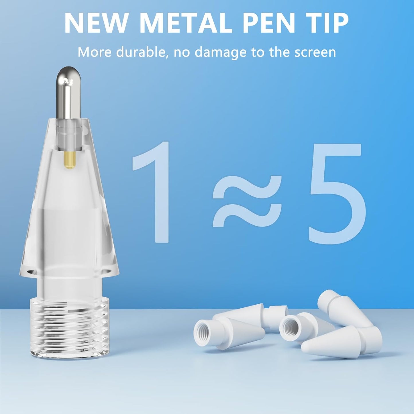 (8 Pack) Replacement Tips for Apple Pencil 2nd Generation and Apple Pencil 1st Generation,Inesore Upgraded Apple Pencil Tips Accessories Compatible with Apple Pencil 2 Generation iPad Pro Pencil Nib