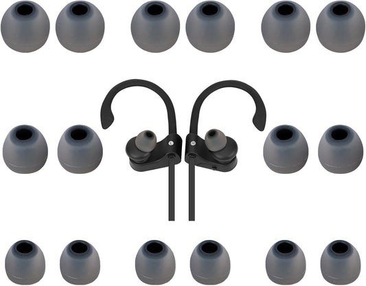 Earbud Tips Ear Bud Tips Soft Anti Slip Washable and Reusable Silicone Replacement Earbud Tips Fit Most in-Ear Earbuds(Inner Hole 3.8mm -5.1mm) 18pcs S M L