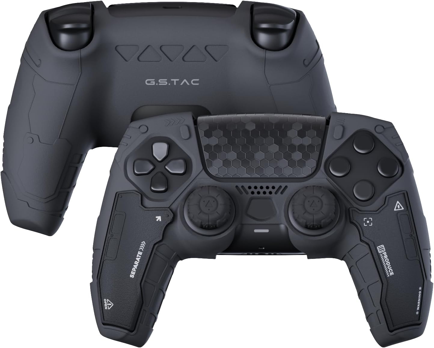 GeekShare G.S.TAC Tactical PS5 Controller Skin Set, Anti-Slip Silicone Protective Cover Skin Case for PS5 Wireless Controller with 2 Thumb Grip Caps and 2 Stickers - for Black Myth: Wukong
