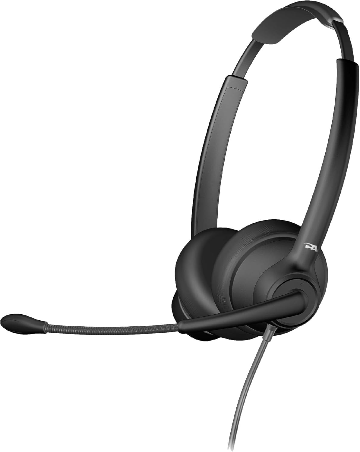 Cyber Acoustics USB-C Headset With AI Noise Cancelation (AC-304C) - Microphone Eliminates Background Noise in Offices, Homes or Any Environment, Black