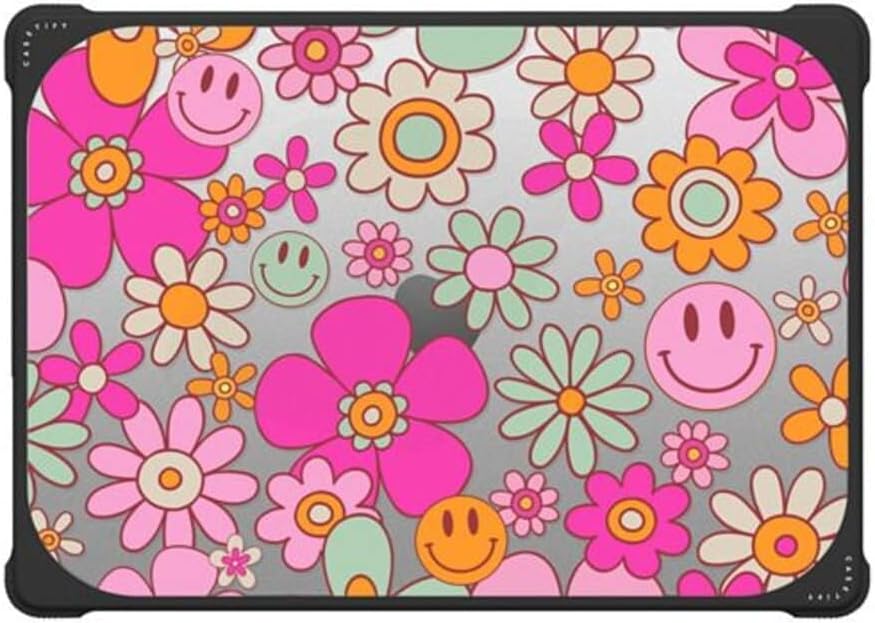 CASETiFY Bounce MacBook Pro 16-inch (M3/M4) Case [Enhanced Protective Corner Design/Ventilation Cutouts/Anti-Slip Grip] - Groovy Clear - Clear Black