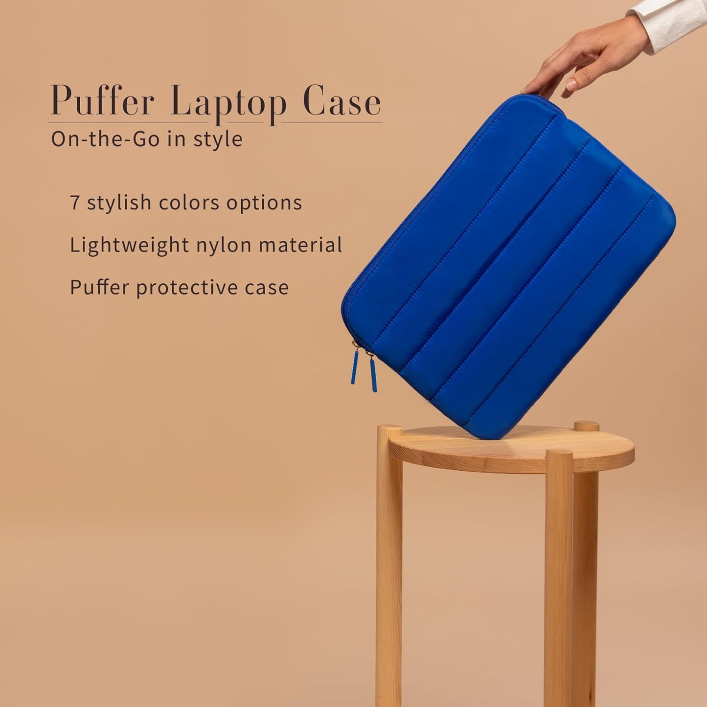 ANECDOTE Laptop Case 13-14 Inch – A Perfect Laptop Sleeve That is Compatible with MacBook Air/Pro and iPad Pro 12.9 – Fits in Your Bag, Made of 100% Nylon with Aesthetic Design (Royal Blue)