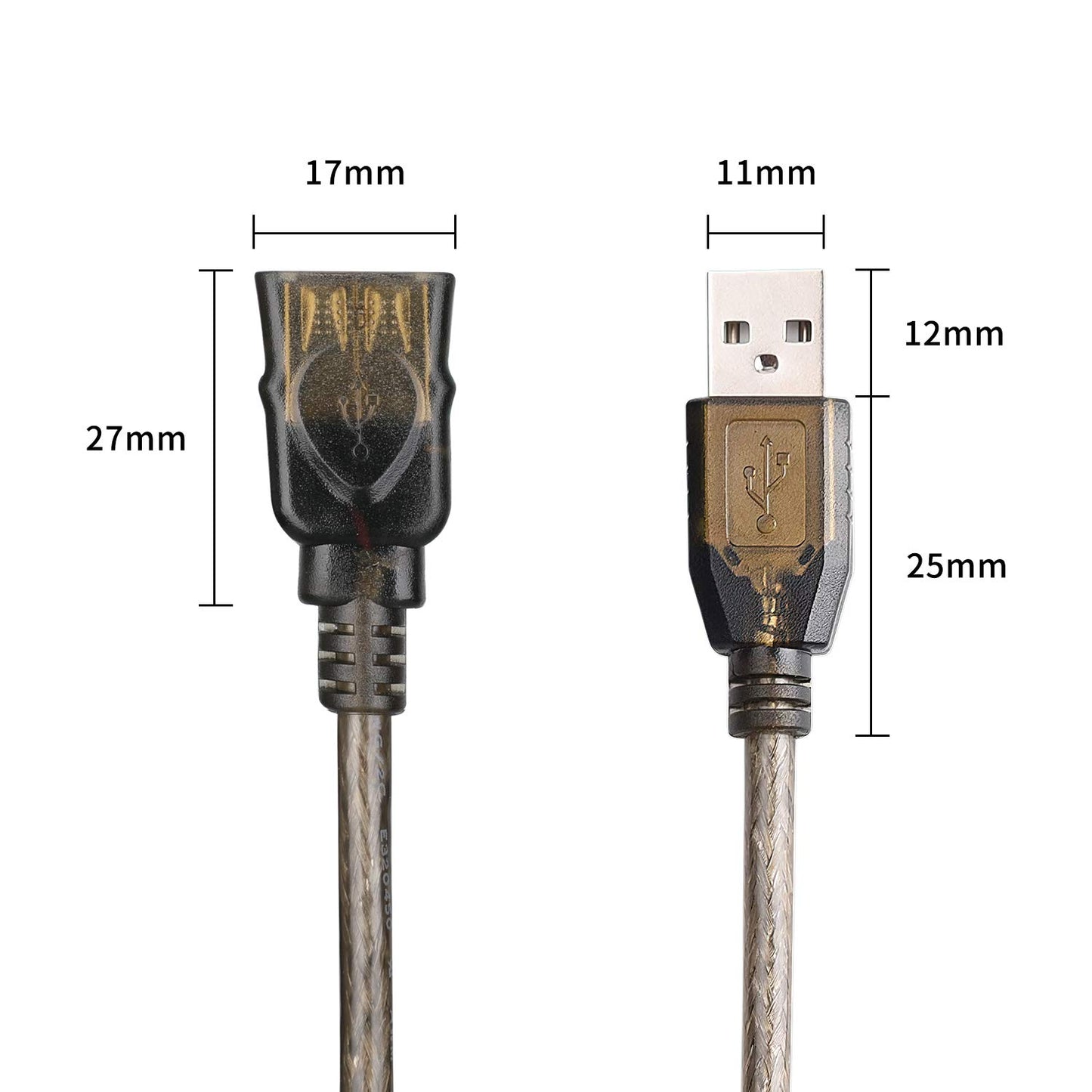 75 FT USB Extension Cable, USB 2.0 Type A Male to A Female Active Repeater Extension Cable 75 ft, High Speed 480 Mbps