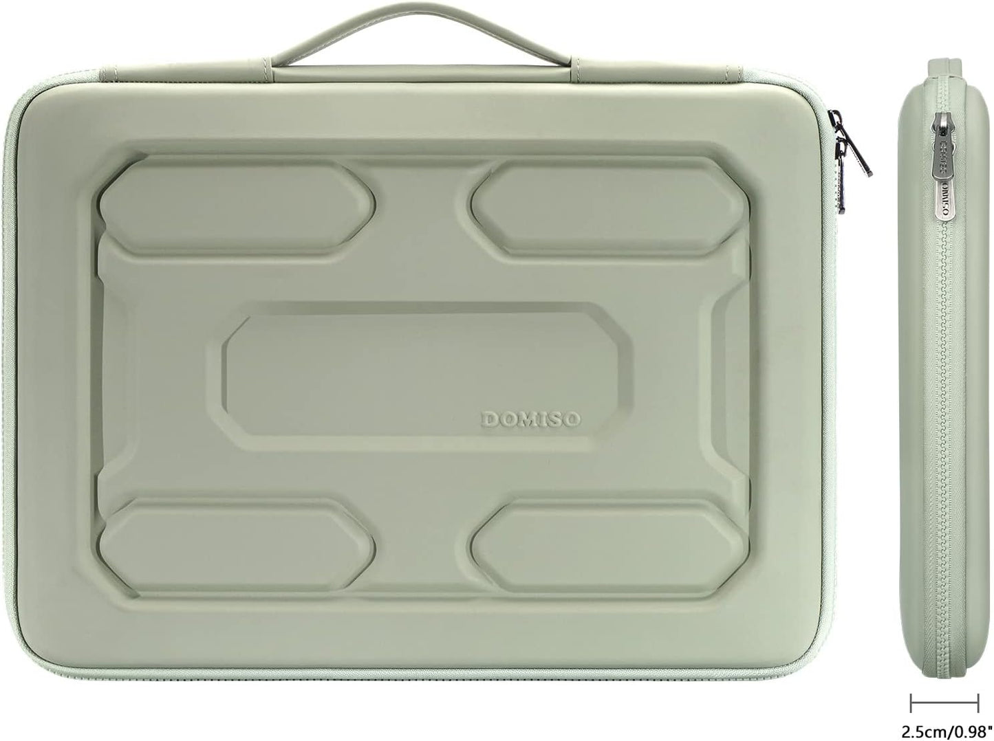 DOMISO 17 inch Laptop Sleeve with Handle Shockproof Computer Bag Waterproof EVA Protective Carrying Case for 17.3" MSI GS73VR Stealth Pro/HP Envy 17/LG Gram 17"/ROG Strix GL702VS, Mint Green
