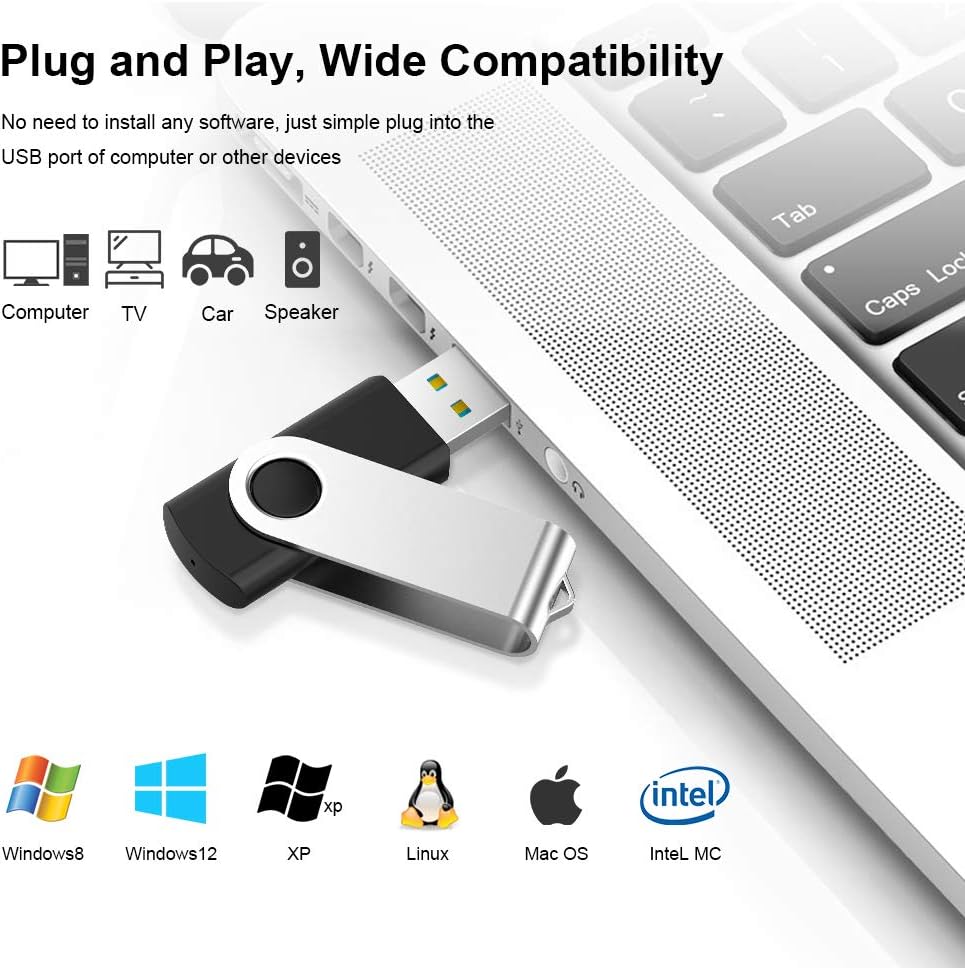 KEXIN 64GB USB Flash Drives 10 Pack - Thumb Drive USB Stick Jump Drive USB 2.0