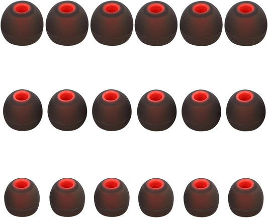 Earbud Replacement Tips Silicone Earbud Tips Ear Tips Fit for in-Ear Headphones (Inner Hole 3.8mm -5.1mm) Earbud Rubber Tips Earbud Covers 9 Pairs S/M/L