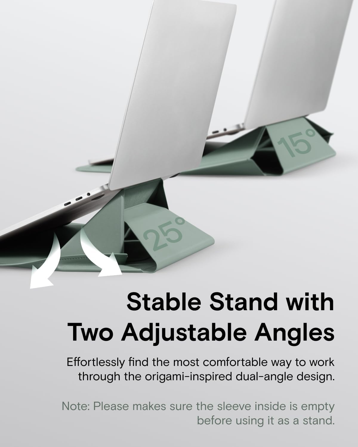 MOFT Laptop Carry Sleeve, 2-in-1 Laptop Bag & Stand for 15"-16" MacBook Air/Pro & Dell/HP/Lenovo/Asus, Stylish Slim Computer Sleeve Bag with Expandable Storage for Computer Accessories, Seafoam