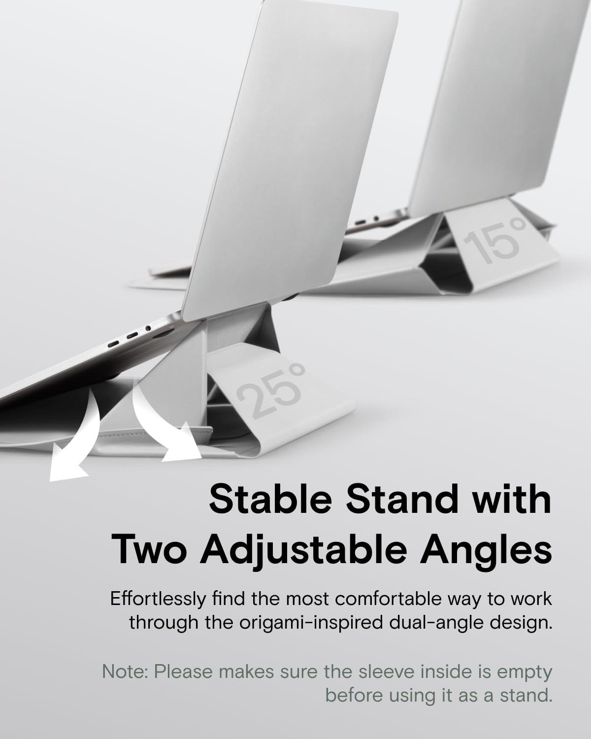 MOFT Laptop Carry Sleeve, 2-in-1 Laptop Bag & Stand for 13" MacBook Air/Pro & Dell/HP/Lenovo/Asus, Stylish Slim Computer Sleeve Bag with Expandable Storage for Computer Accessories, Misty Cove