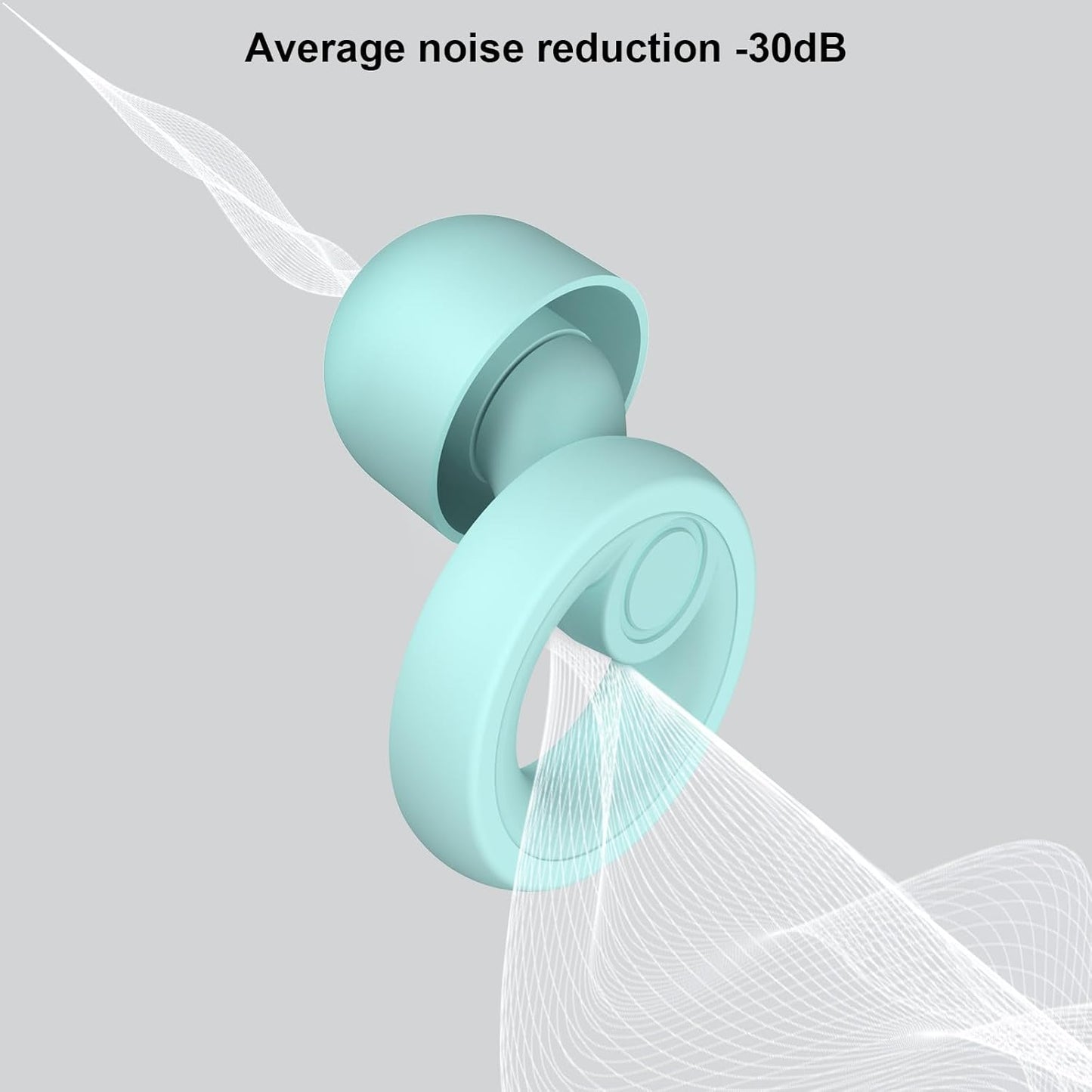 Ear Plugs for Noise Cancelling Ear Protection EarPlugs for Sleep,Concerts,Work,Study,8 Size Eartips with Small Box,Perfect -30dB Silicone Earplugs for Noise Reduction T-Blue