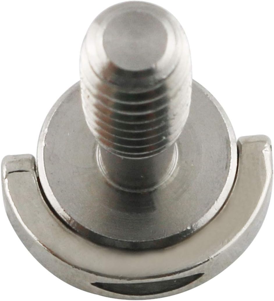 E-outstanding D Ring Hinged Screw 2PCS 1/4-20 Thread D-Ring Stainless Steel Camera Fixing Screws for Camera Tripod Monopod QR Plate 17mm Length