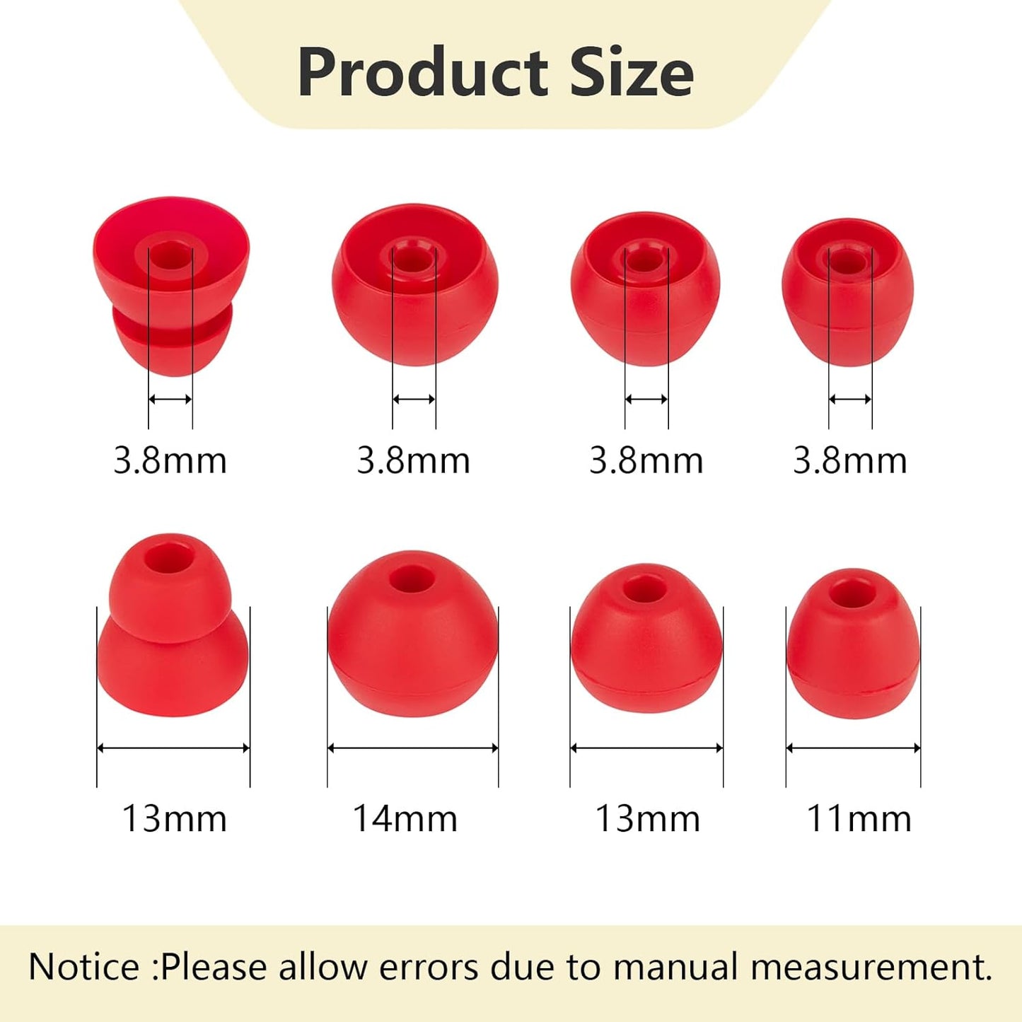 Ear Bud Covers Silicone Replacement Earbud Tips Compatible with Powerbeats Pro Beats Wireless Earphone Headphone Ear Tips 4 Pairs